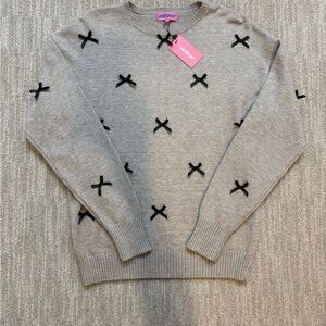 Edikted grey sweater with bows🎀